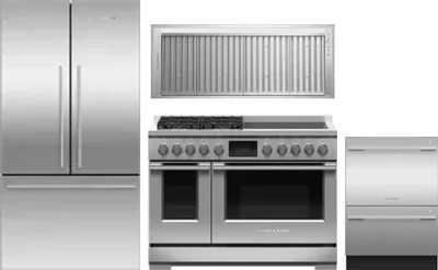 4 Piece Package Includes Refrigerator, Range, Hood And Dishwasher